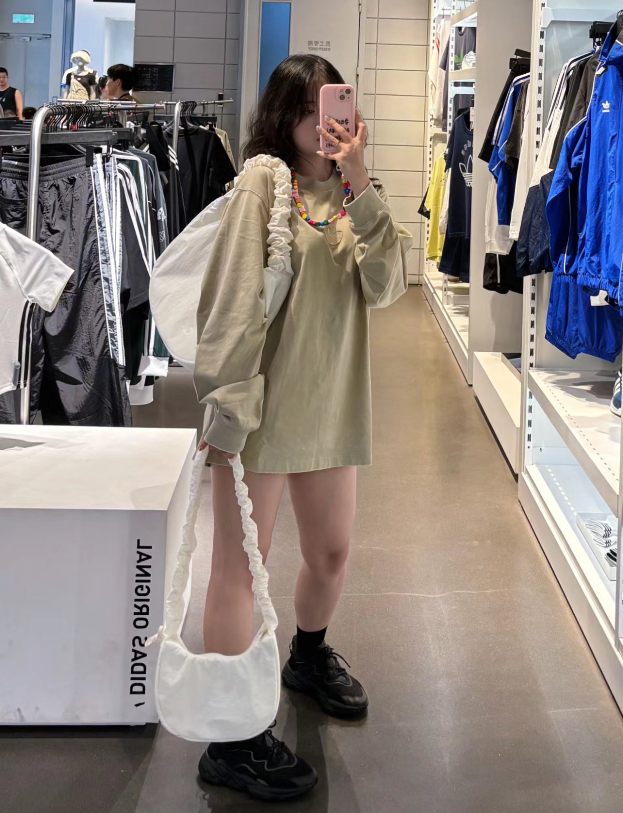 Adidas White Shoulder Bag