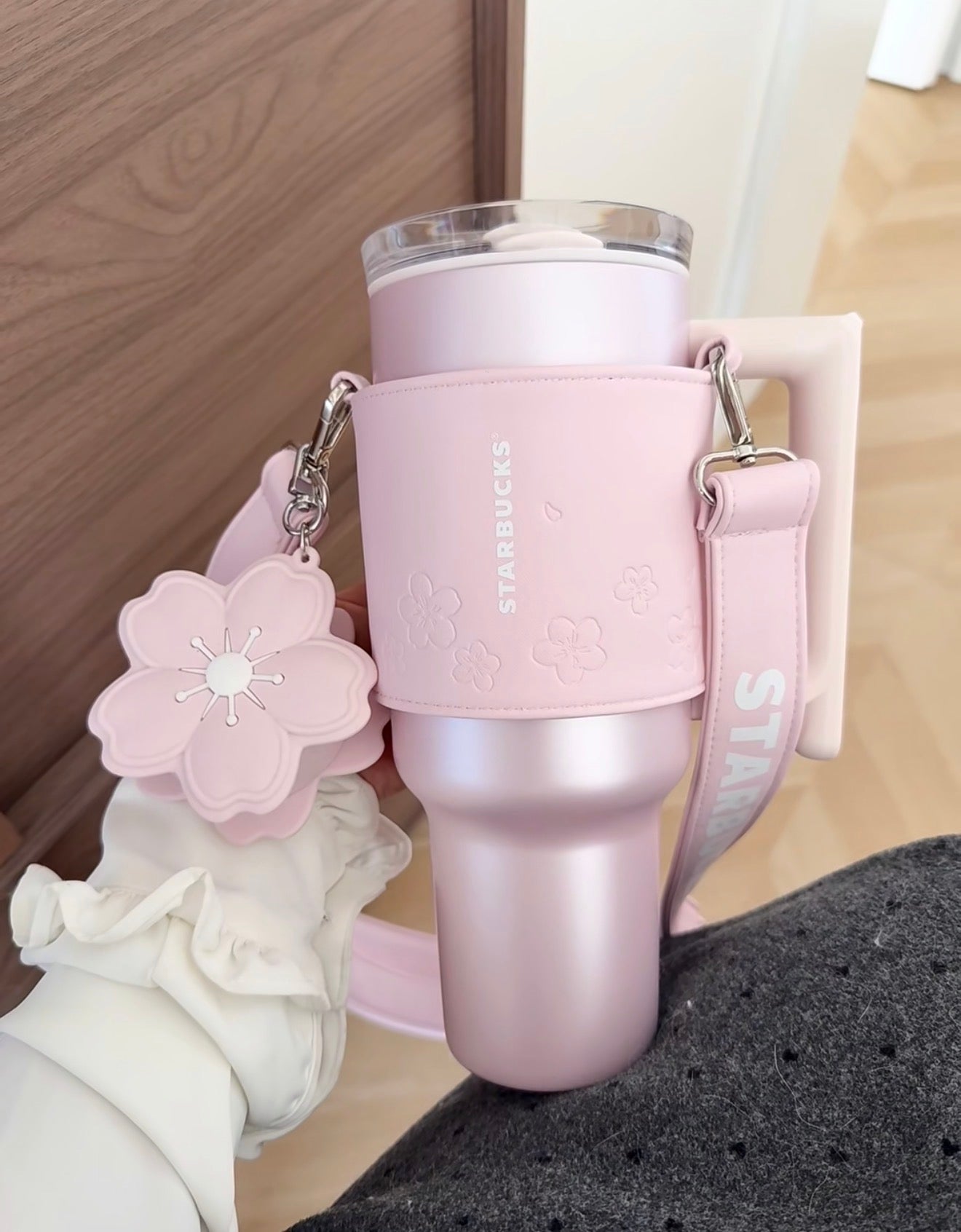 Starbucks Sakura Pearl Pink Side Tumblr