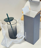 Starbucks Matte Black Straw Glass