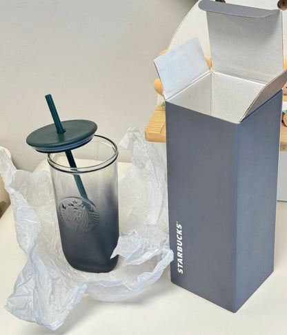 Starbucks Matte Black Straw Glass