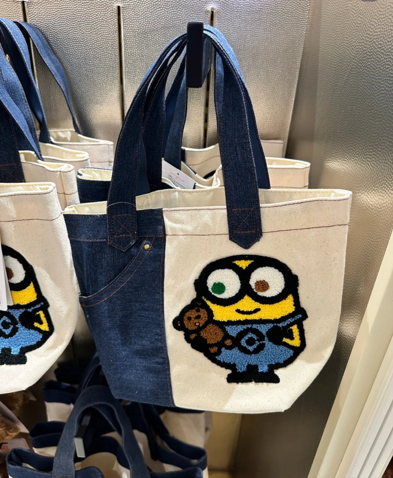 Minions Denim Tote Bag