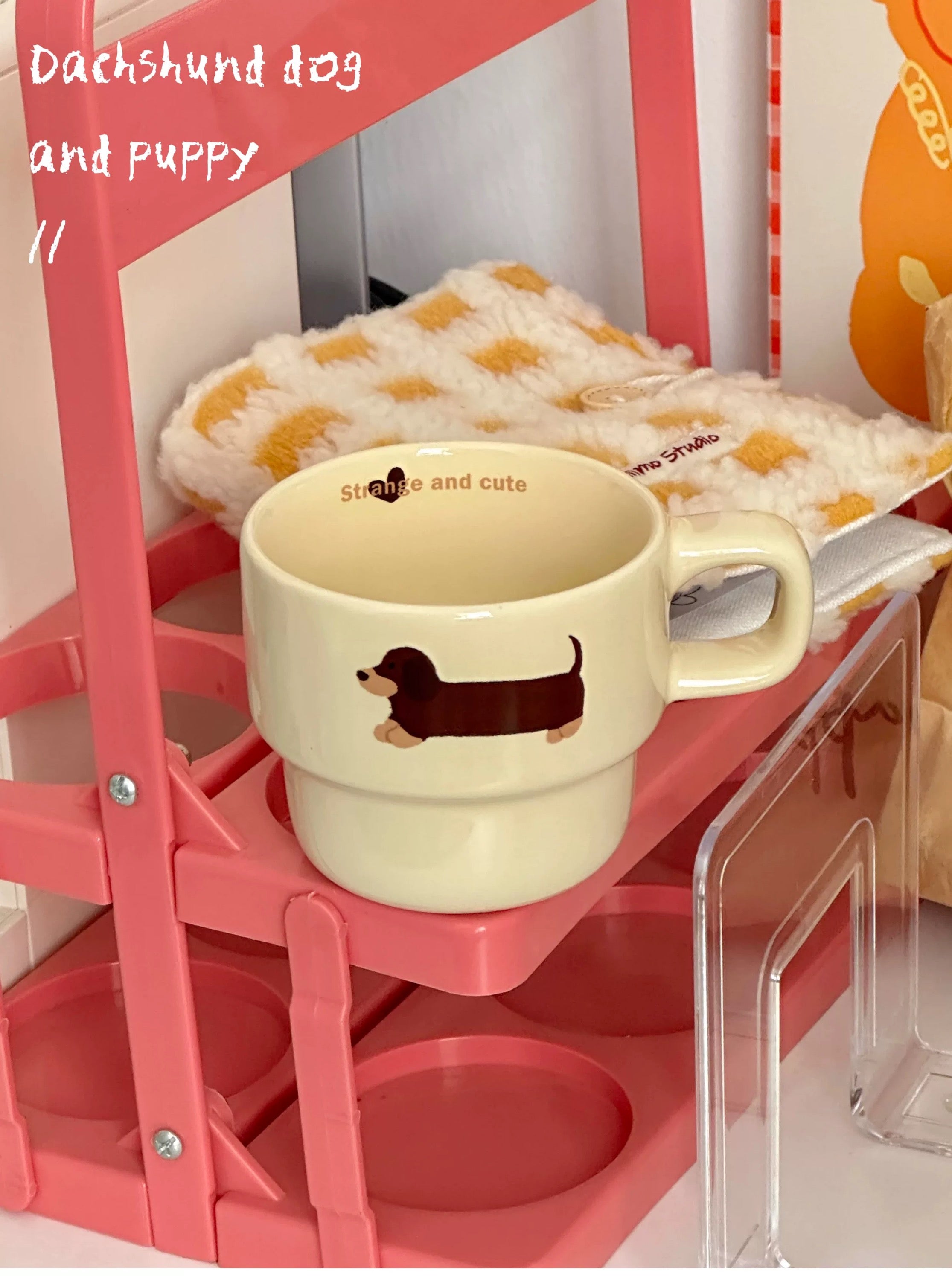 Dachshund Dog Mug with Lid