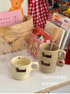 Dachshund Dog Mug with Lid
