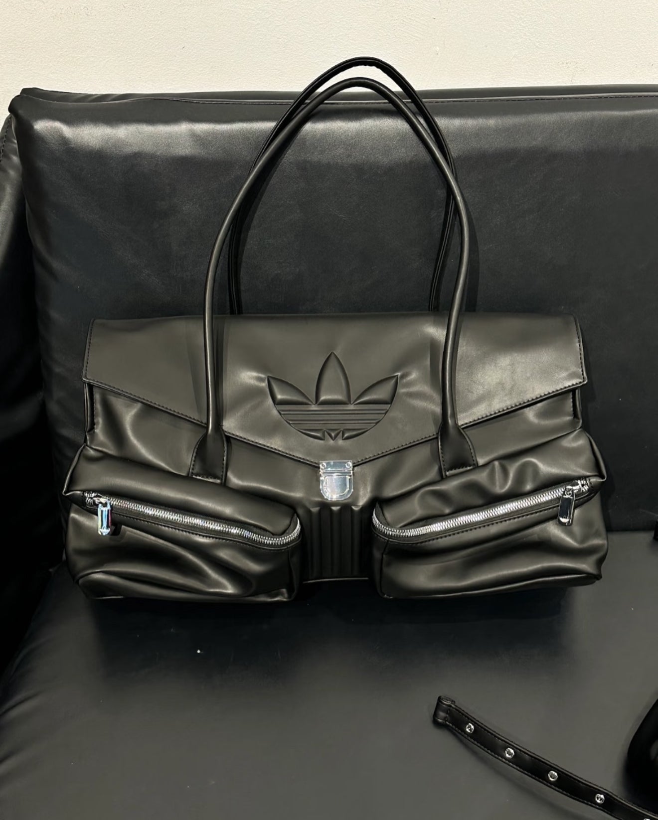 Adidas New Black Leather Bag