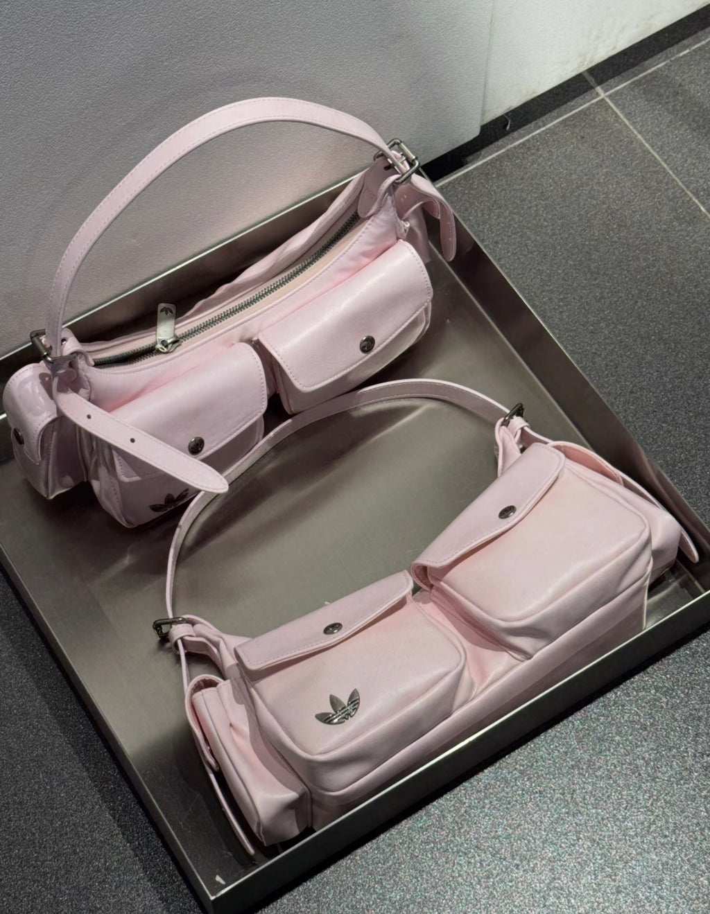 Adidas Leather Shoulder Bag Pink