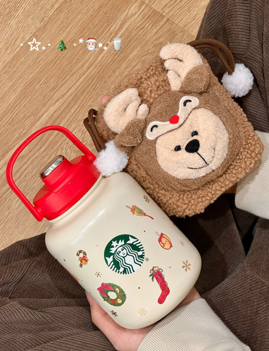 Starbucks Christmas Reindeer Chubby Flask