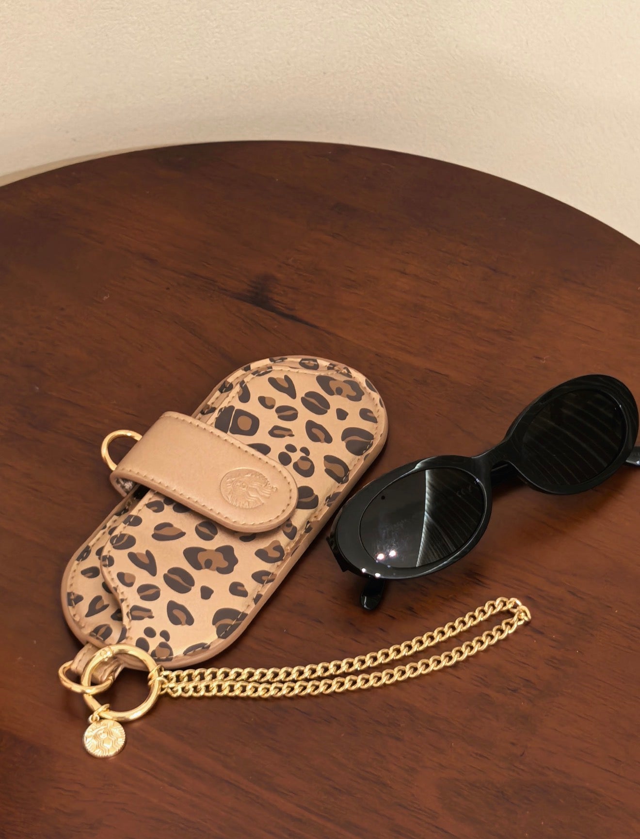 Starbucks Leopard Tumblr with Sunglasses Cover