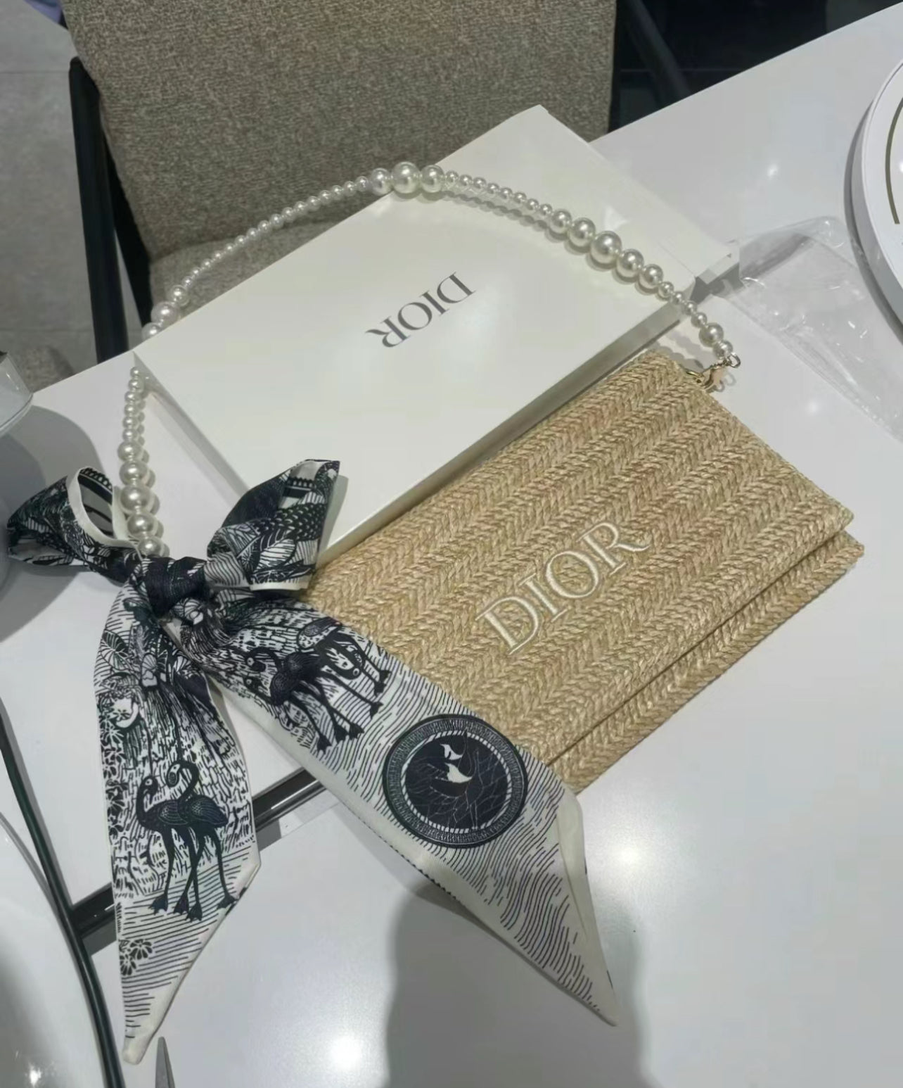 Dior Straw Bag