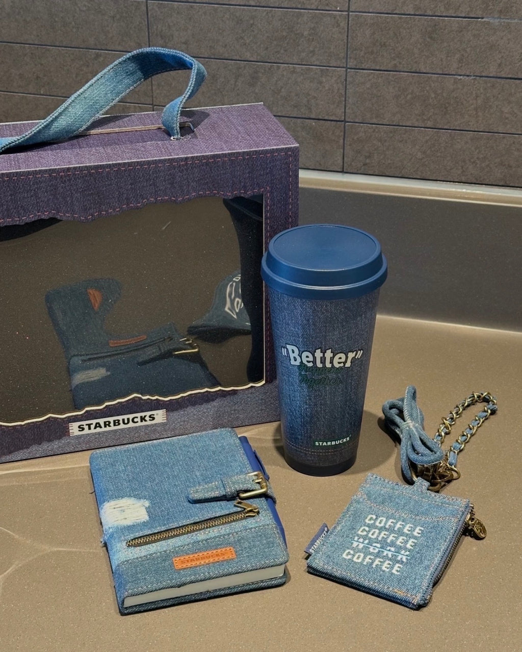 Starbucks x Denim Tumblr Notebook Set