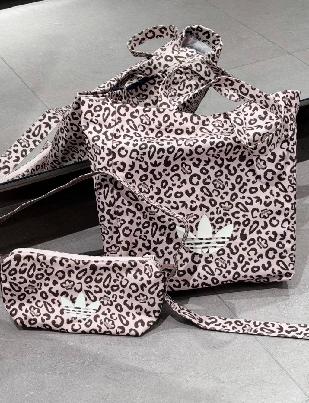 Adidas Pink Leopard Bag