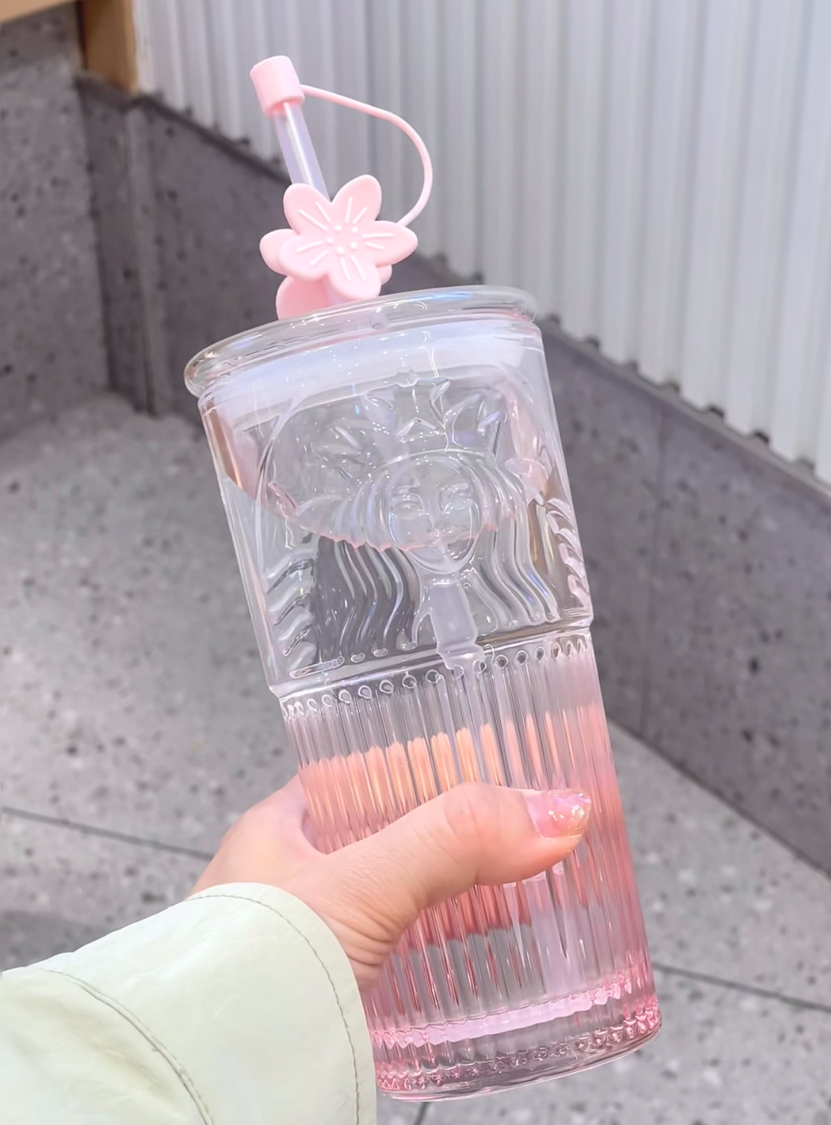 Starbucks Sakura Straw Glass