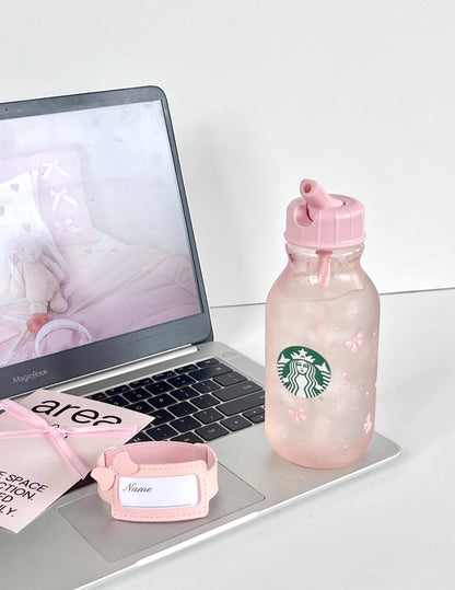 Starbucks Pink Ribbon Straw Clear Glass