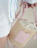 Starbucks Pink Rattan Bag