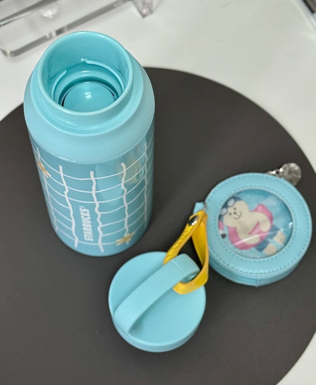 Starbucks Pool Bear Keychain Thermos