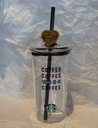 Starbucks Denim Straw Glass Tumblr