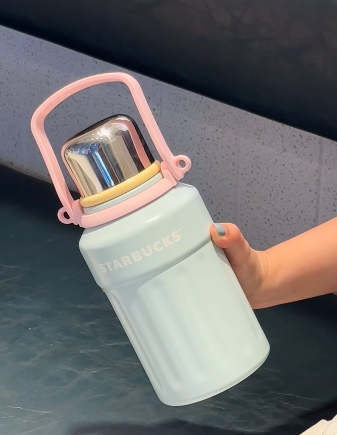 Starbucks Pastel Blue Pink Multi Thermos