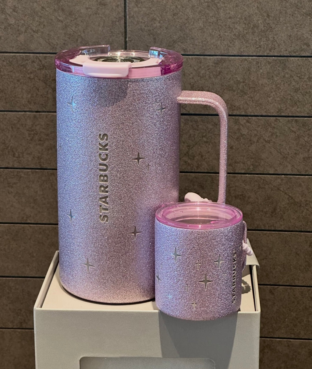 Starbucks Galaxy Glitter Twin Thermos Mug