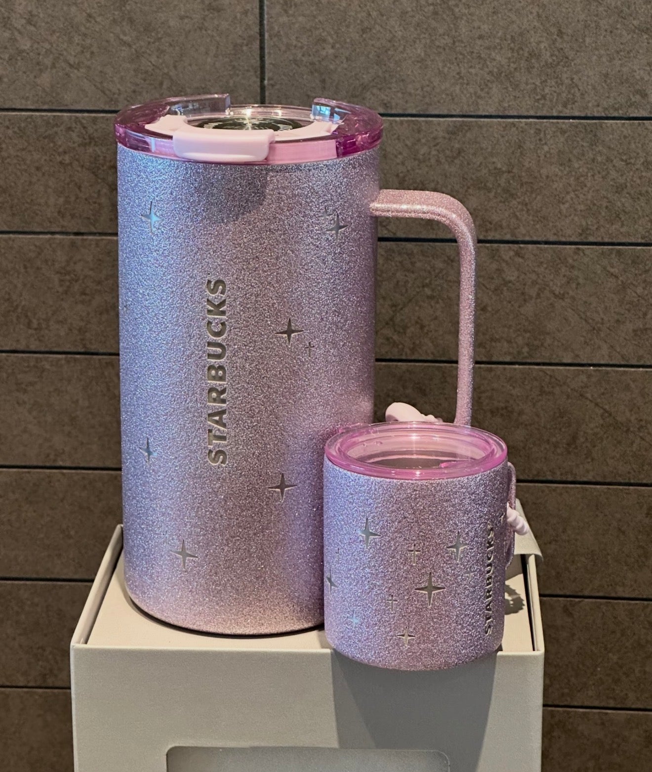 Starbucks Galaxy Glitter Twin Thermos Mug