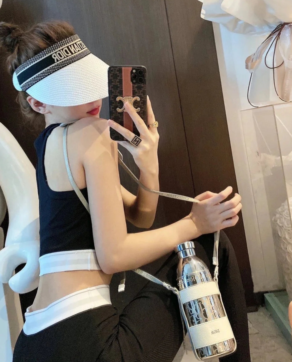 Dior Tumblr Flask Leather Strap