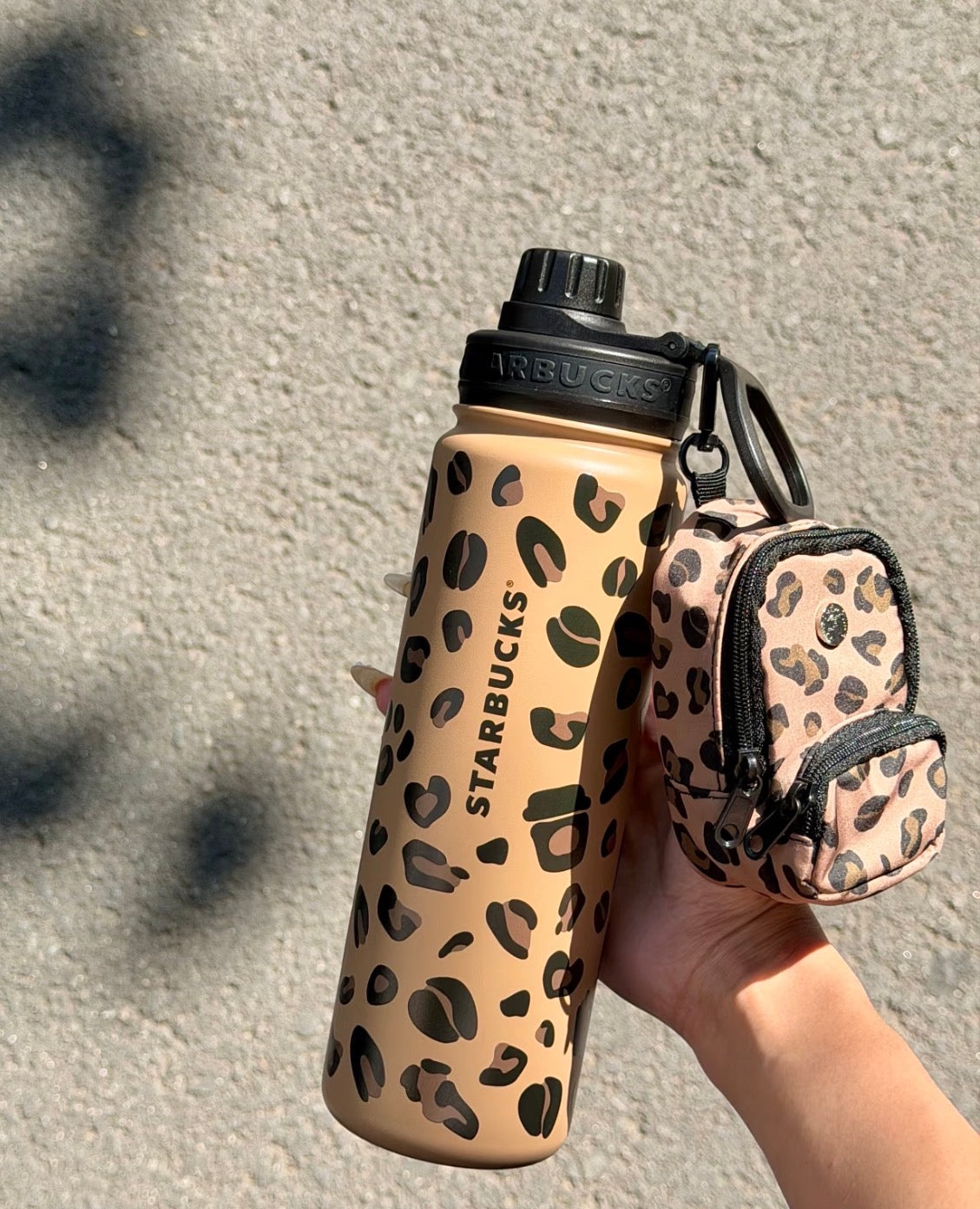 Starbucks Leopard Tumblr with Pouch