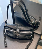 Adidas Black Leather Shoulder Bag
