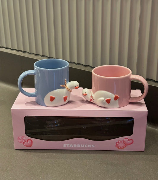 Starbucks Valentines Duck Twin Mug