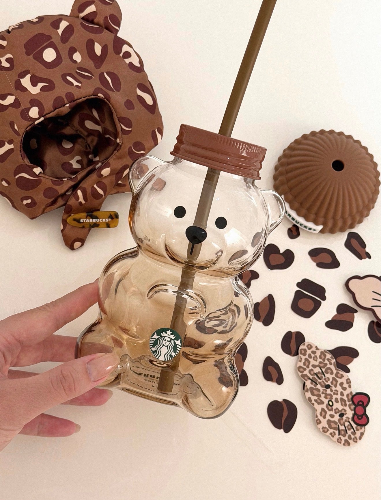 Starbucks Leopard Brown Bear Tumblr