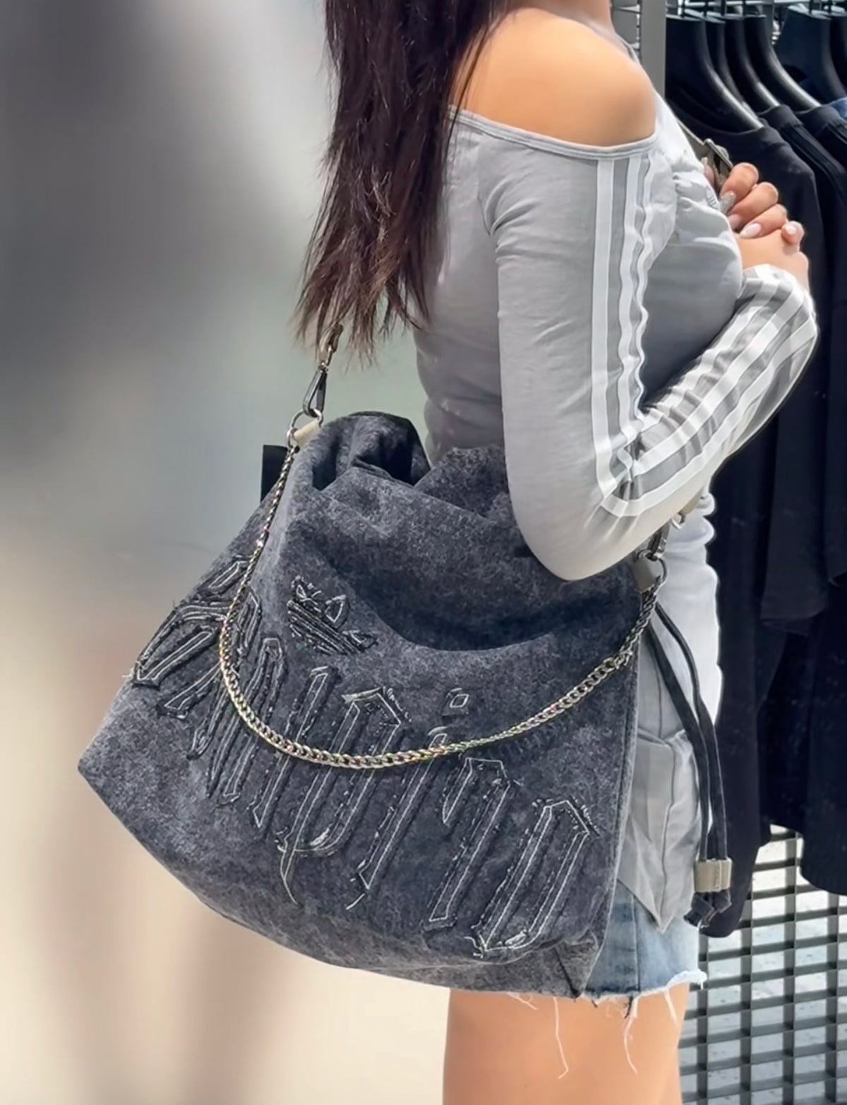 Adidas Denim Trash Bag