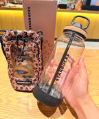 Starbucks Leopard Drinking Bottle with Cover