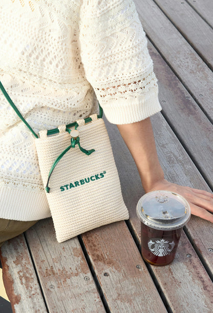 Starbucks Green Rattan Bag
