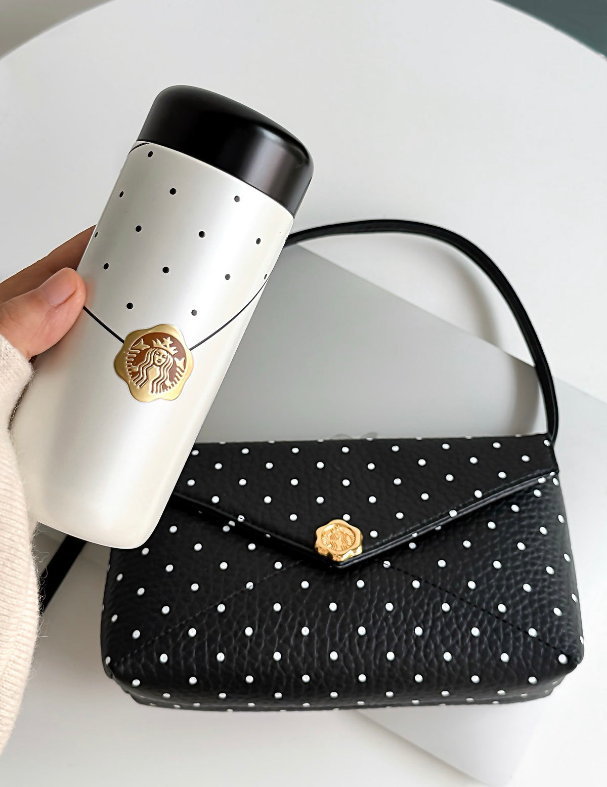 Starbucks x Polka Dots Black Bag Tumblr Set