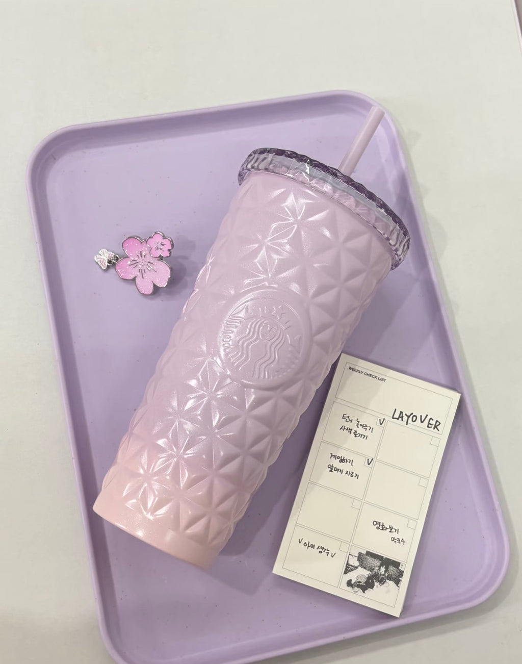 Starbucks Sakura Purple Diamond Flask
