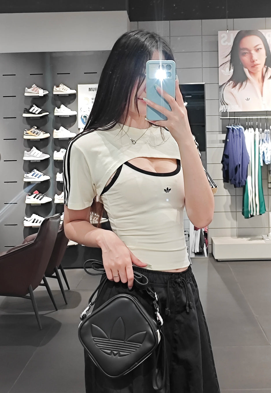 Adidas Black Square Sling Bag