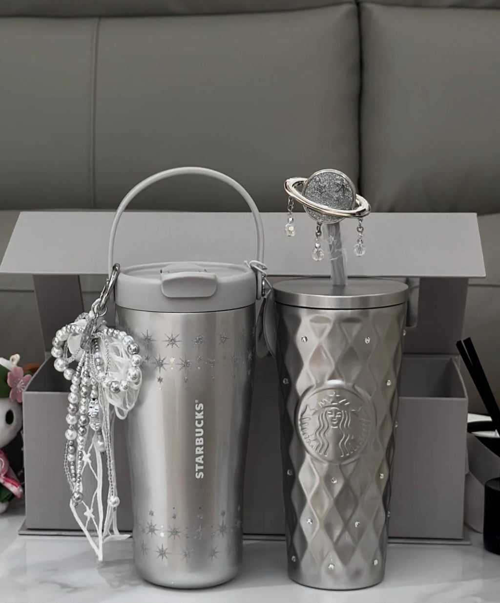 Starbucks Galaxy Silver Thermos Flask