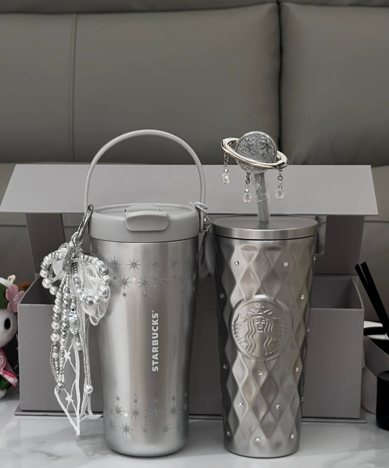 Starbucks Galaxy Silver Thermos Flask