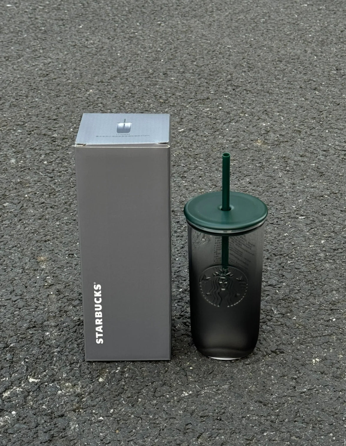 Starbucks Matte Black Straw Glass