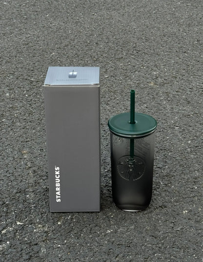 Starbucks Matte Black Straw Glass