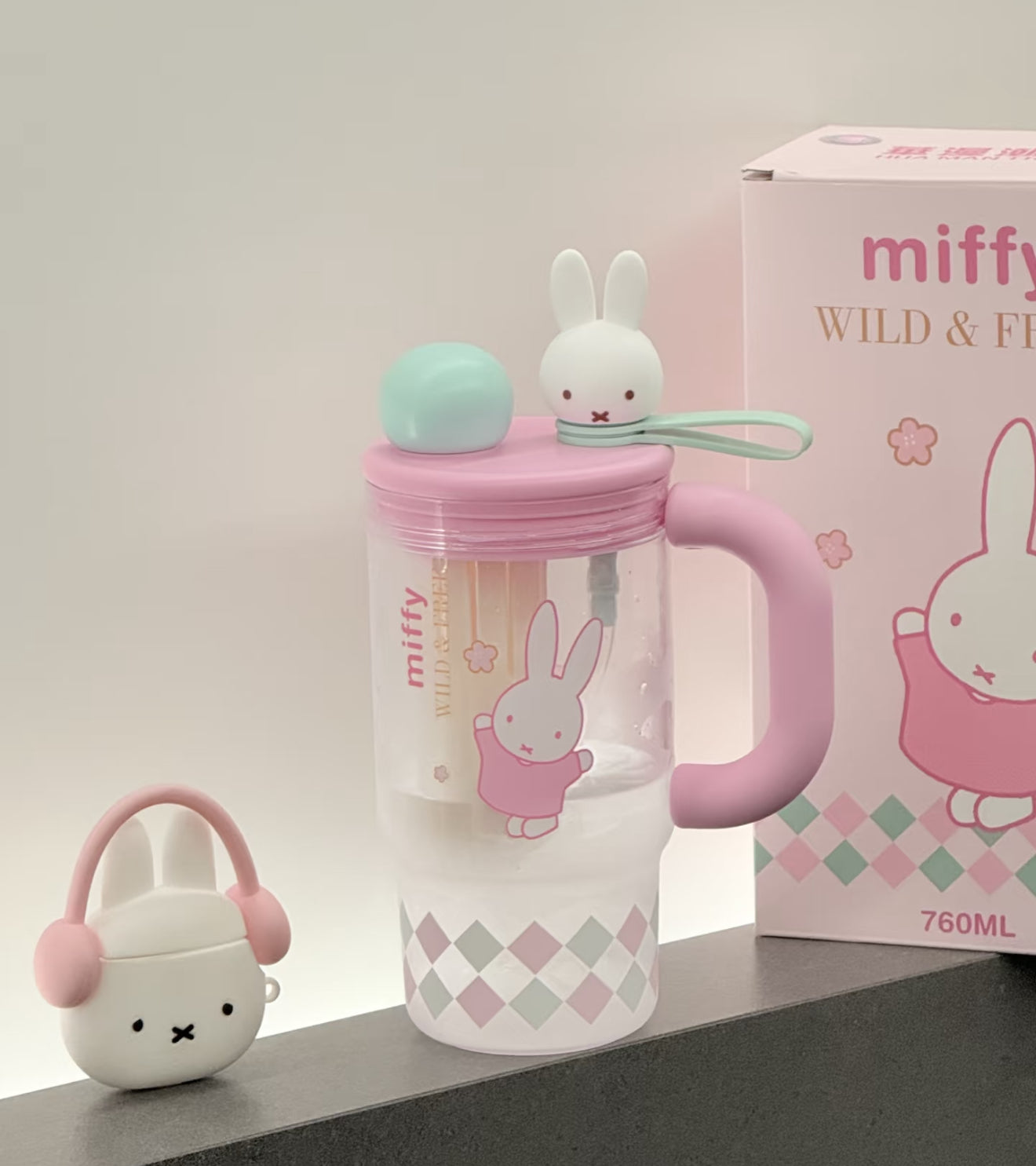 Miffy Pastel Tumblr Flask