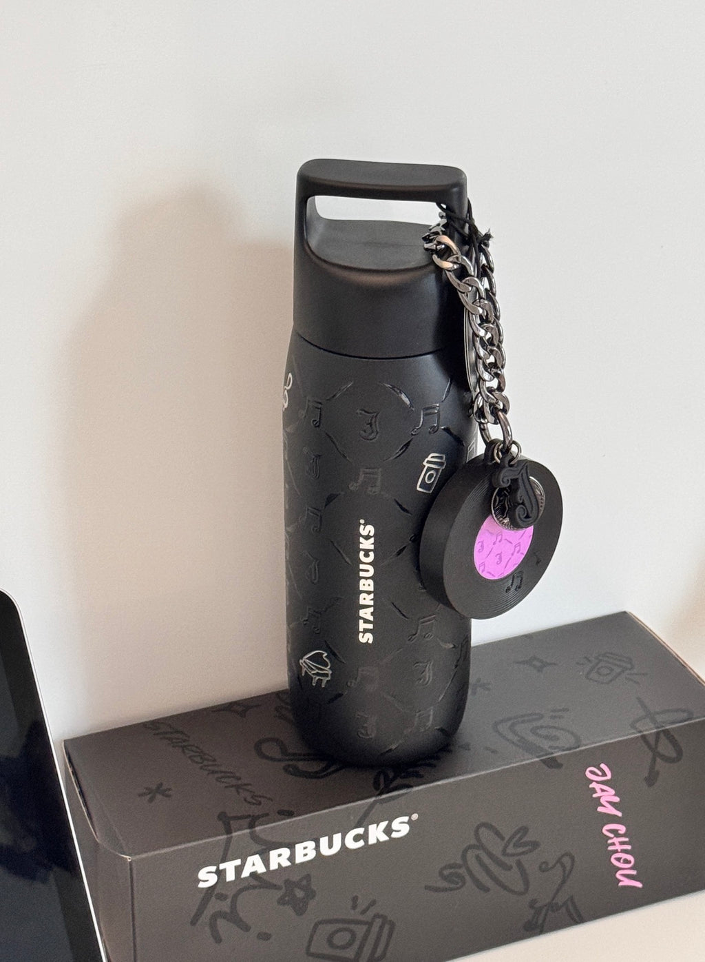 Starbucks JayChou Tumblr with Recording Keychain