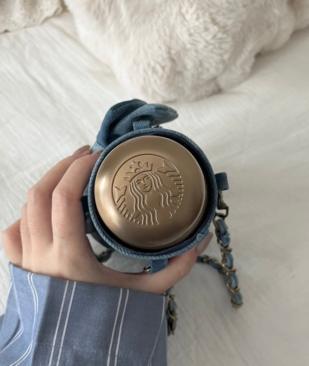 Starbucks Denim Bow Tumblr