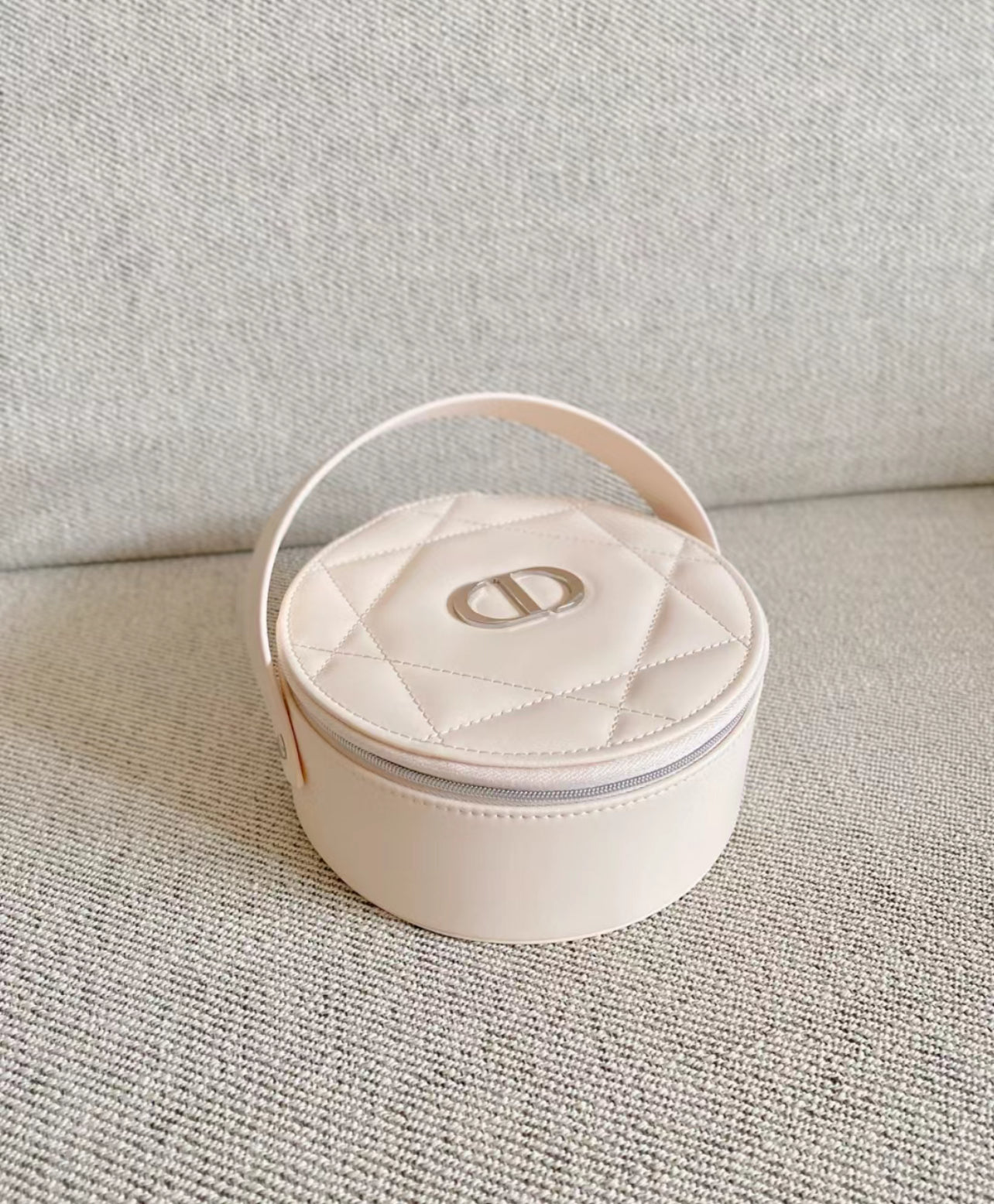 Dior Pink Round Vanity Bag