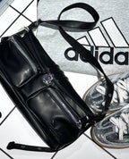 Adidas Black Leather Shoulder Bag