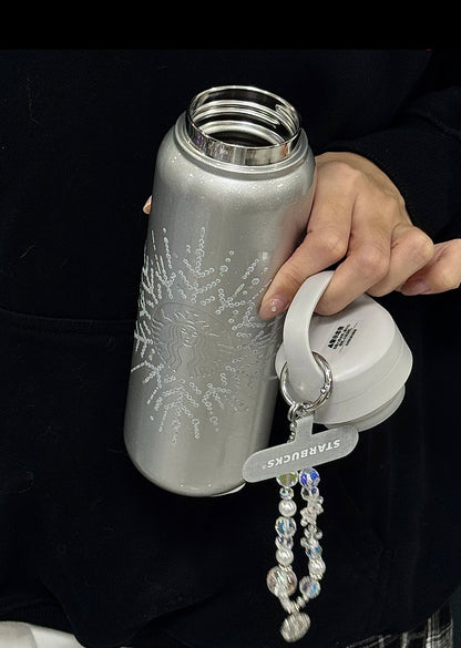 Starbucks Winter Thermos Tumblr with Phone Chain