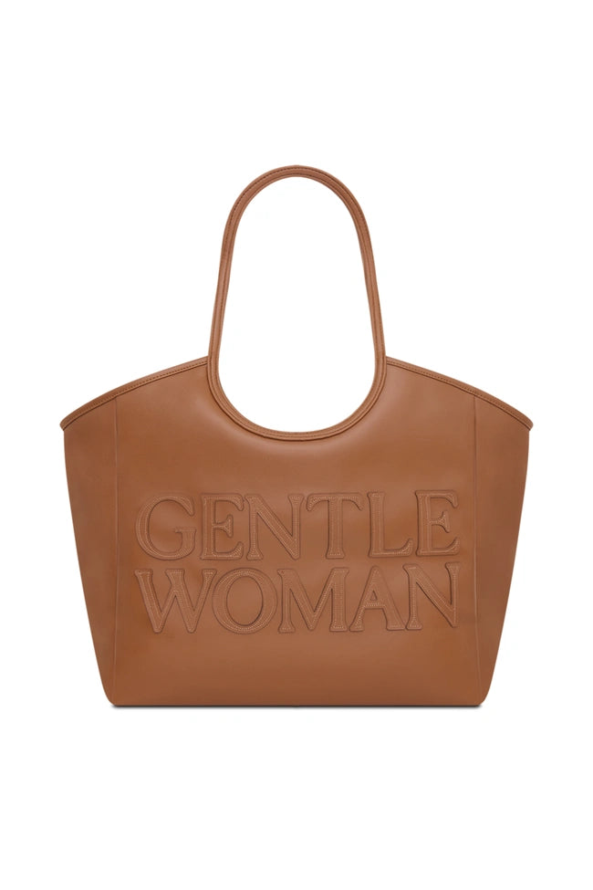 GentleWoman Brown Carryall PU Tote Bag