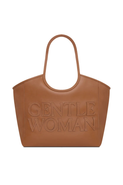 GentleWoman Brown Carryall PU Tote Bag