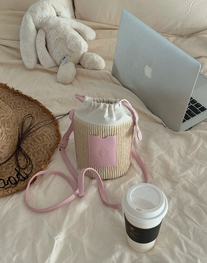 Starbucks Pink Rattan Bag