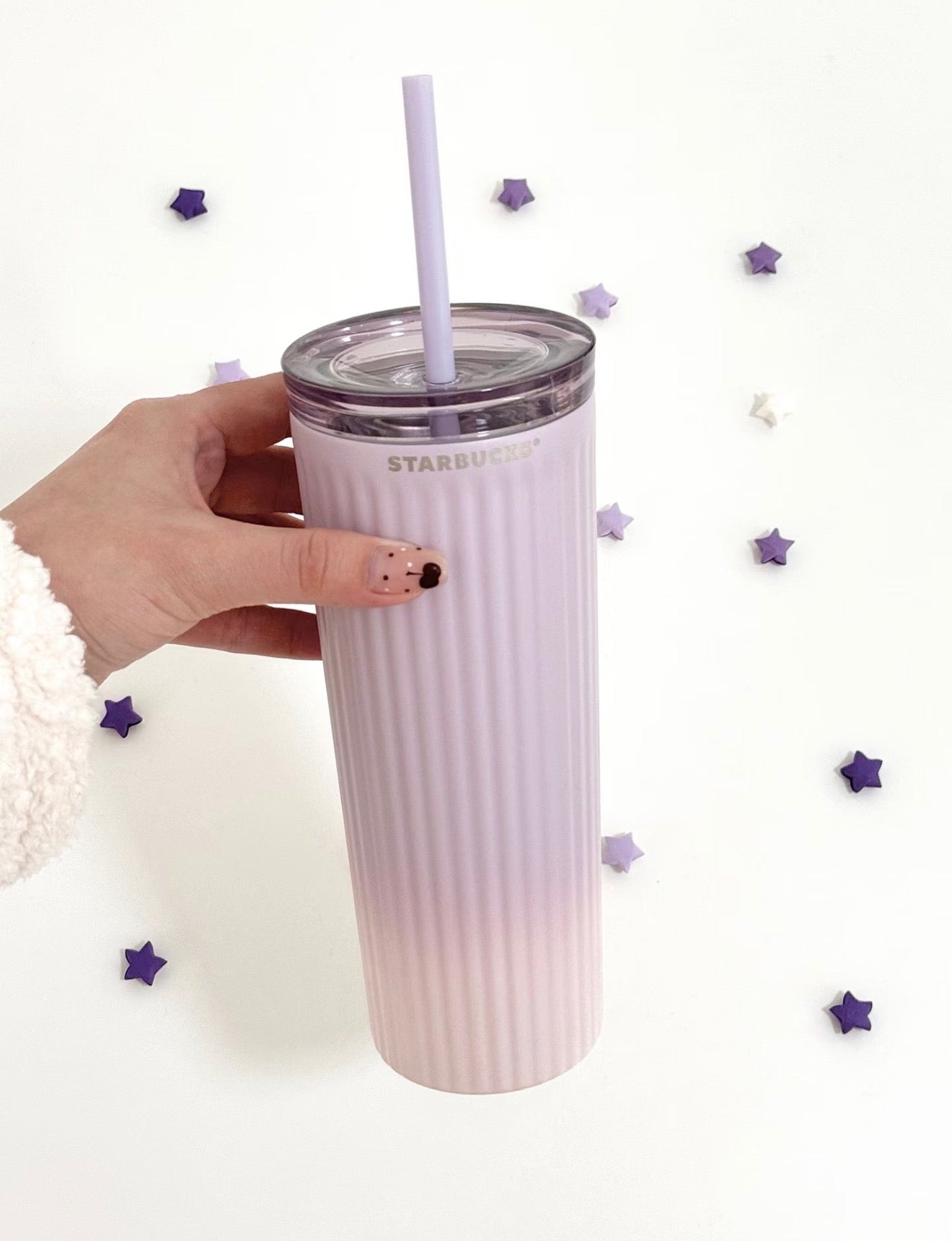 Starbucks Sakura Slim Purple Straw Tumblr