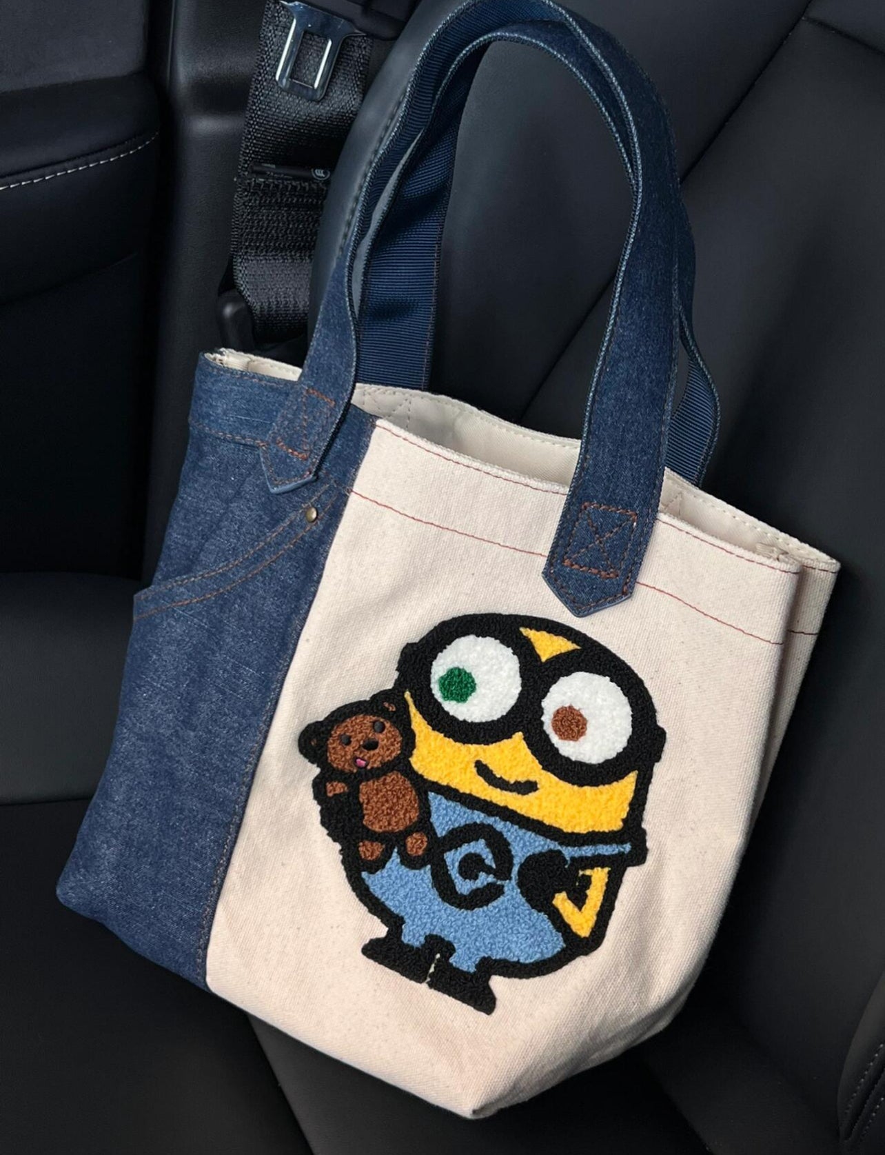 Minions Denim Tote Bag