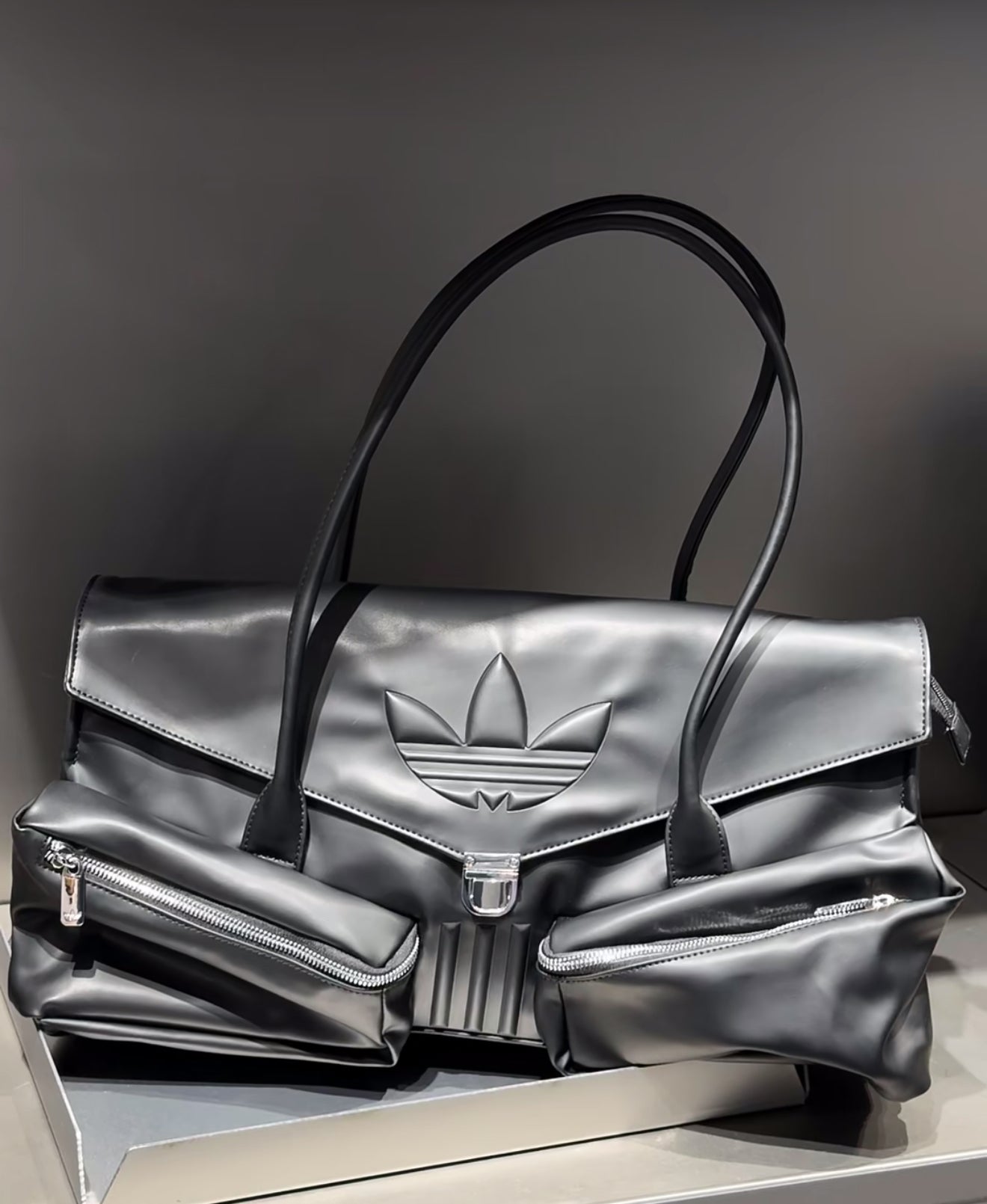 Adidas New Black Leather Bag