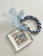 Starbucks Leopard Blue Tumblr with Phone Chain